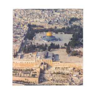 Bloco De Notas Templo Monte Jerusalém Cidade Velha Domo da Rocha