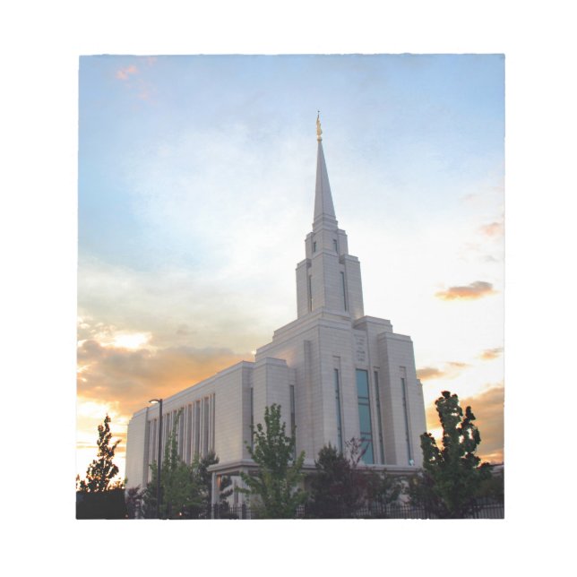 Bloco De Notas templo mórmon Oquirrh Mountain Utah LDS (Frente)