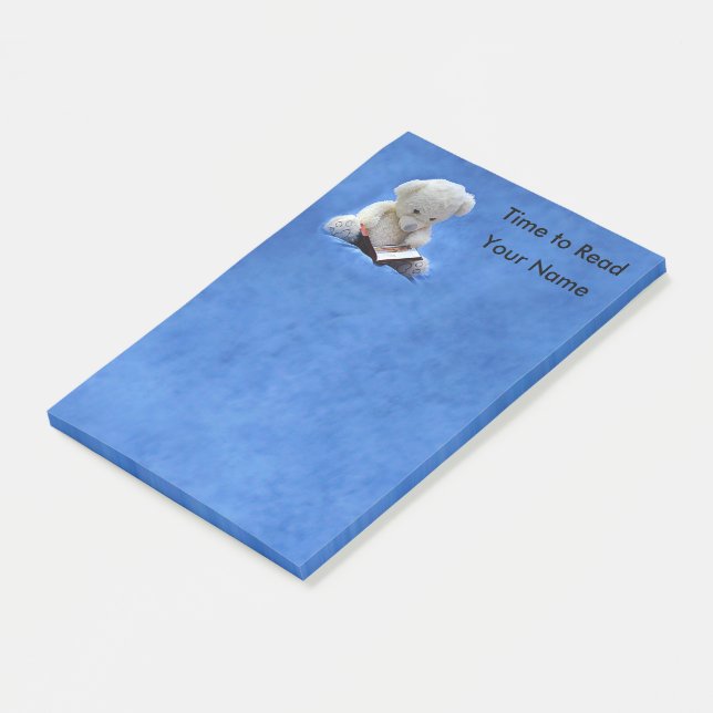 Bloco De Notas Tempo de Urso do Teddy para Ler 4 x 6 (Inclinado)
