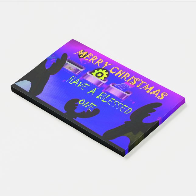 Bloco De Notas Tenha um Feliz Natal - Um Digital Festivo (Inclinado)