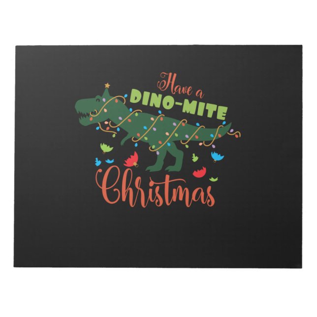 Bloco De Notas Tenha um Natal de dinomite (Frente)