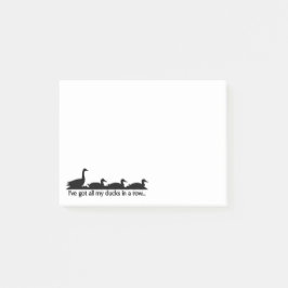 Bloco De Notas Tenho todos os meus patos seguidos