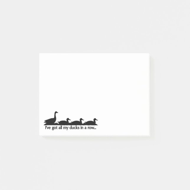 Bloco De Notas Tenho todos os meus patos seguidos (Frente)