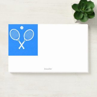 Bloco De Notas Tênis Rackets Azul Fundo Personalizado