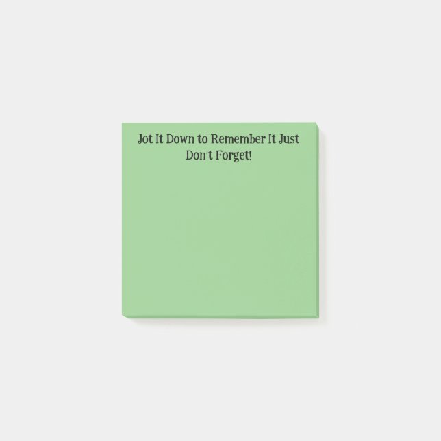 Bloco De Notas Tente lembrar as notas adesivas (Frente)