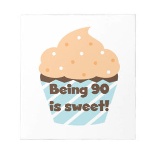 Bloco De Notas Ter 90 é t-shirts e presentes de aniversário doces