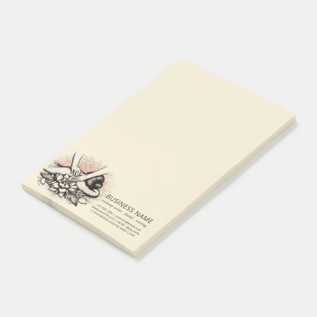 Bloco De Notas Terapêutica de Massagem Terapia Mãos Energia Spa B (Inclinado)