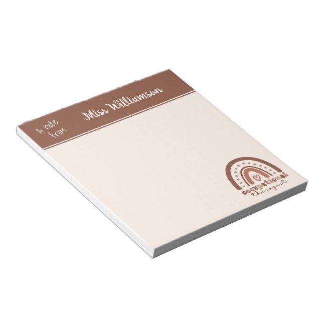 Bloco De Notas Terapêutica Ocupacional Personalizada Do Arco Arco (Inclinado)