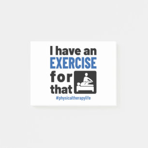 Bloco De Notas Terapia Física Tenho um Exercício para isso