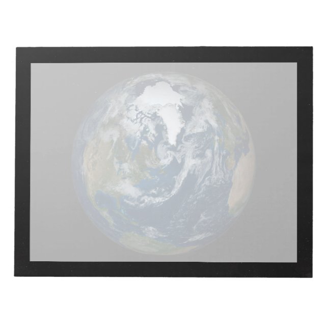 Bloco De Notas Terra Com Nuvens E Gelo Marítimo 2 (Frente)