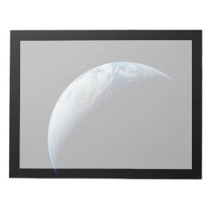 Bloco De Notas Terra Crescente Tirada Da Missão Apollo 4.
