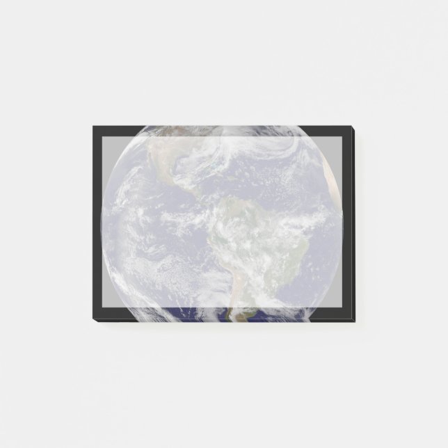 Bloco De Notas Terra De cheio Mostrando Uma Tempestade De Inverno (Frente)