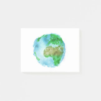 Bloco De Notas Terra de Cores de Água Simples