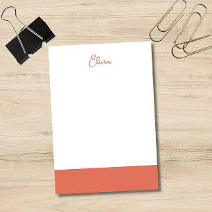Bloco De Notas Terracotta Clean Name Profissional clássico