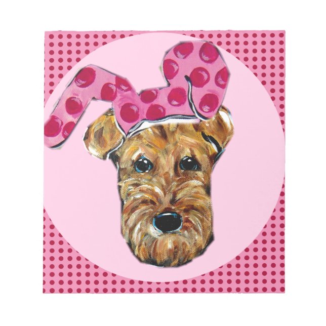 BLOCO DE NOTAS TERRIER AIREDALE (Frente)