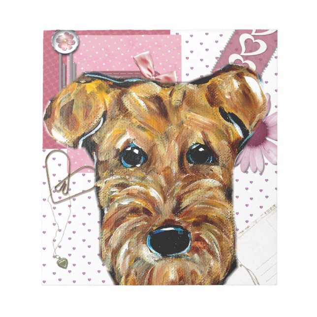 BLOCO DE NOTAS TERRIER AIREDALE (Frente)