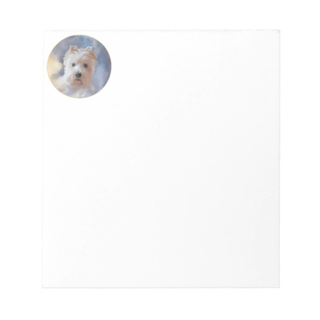 Bloco De Notas Terrier Branco do West Highland (Frente)