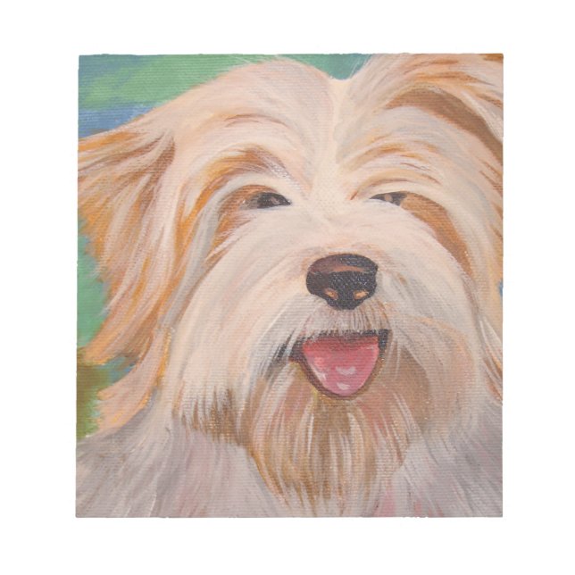 Bloco De Notas Terrier Retrato Pet Dog Art (Frente)
