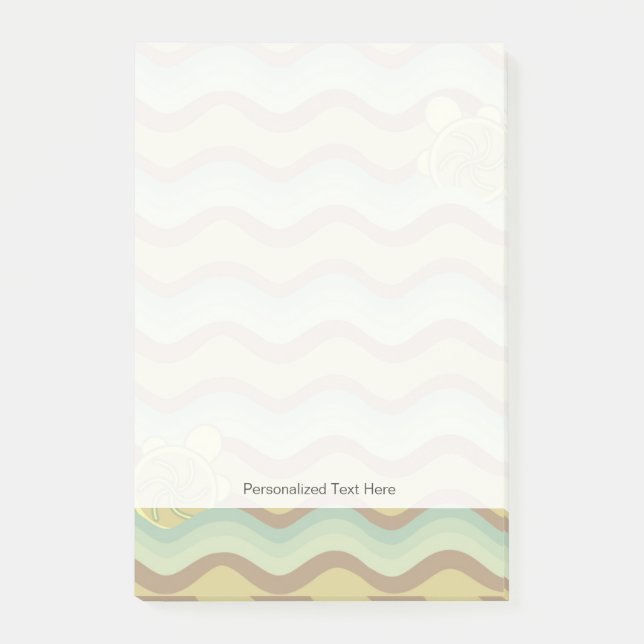 Bloco De Notas teste padrão abstrato colorido, ondas (Frente)