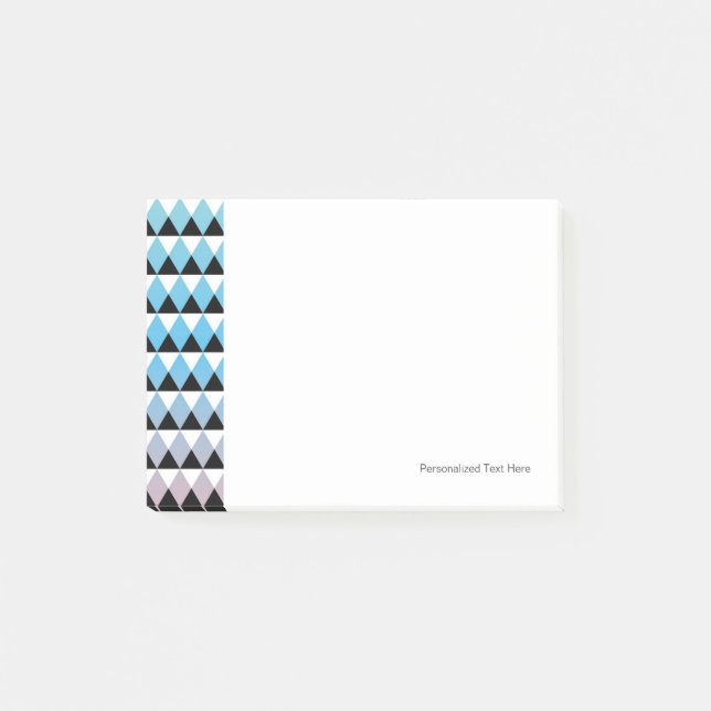 Bloco De Notas Teste padrão asteca tribal de Ombre (Frente)