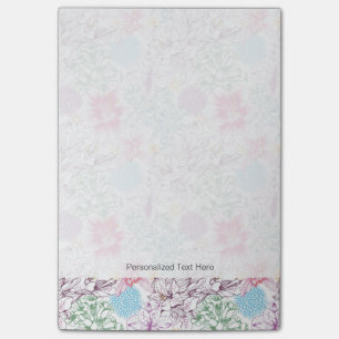 Bloco De Notas Teste padrão bonito com flores coloridas