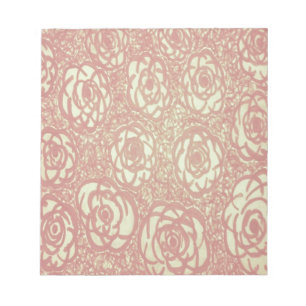 Bloco De Notas Teste padrão bonito do rosa do rosa