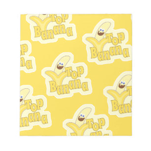 Bloco De Notas Teste padrão da banana superior