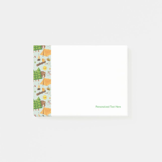 Bloco De Notas Teste padrão de acampamento (Frente)