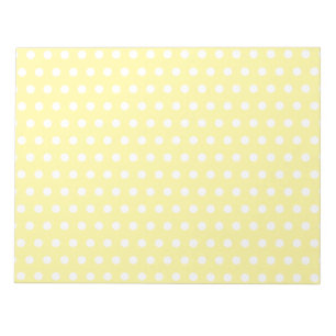 Bloco De Notas Teste padrão de bolinhas amarelo. Manchado