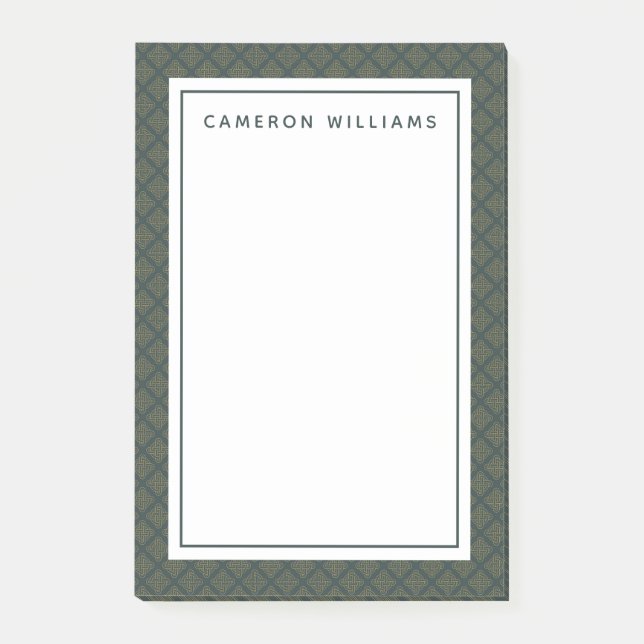 Bloco De Notas Teste padrão de nó celta elegante (Frente)