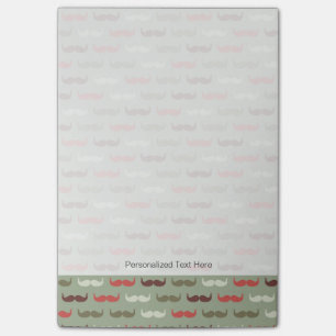 Bloco De Notas Teste padrão do vintage com bigode