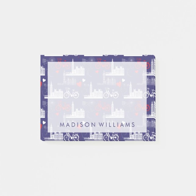 Bloco De Notas Teste padrão dos marcos de Londres (Frente)