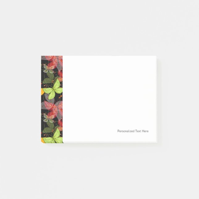 Bloco De Notas Teste padrão escuro do outono (Frente)