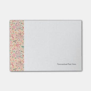 Bloco De Notas Teste padrão floral brilhante