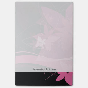 Bloco De Notas Teste padrão floral magenta