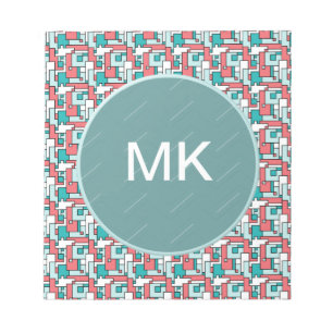 Bloco De Notas Teste padrão retro do tijolo