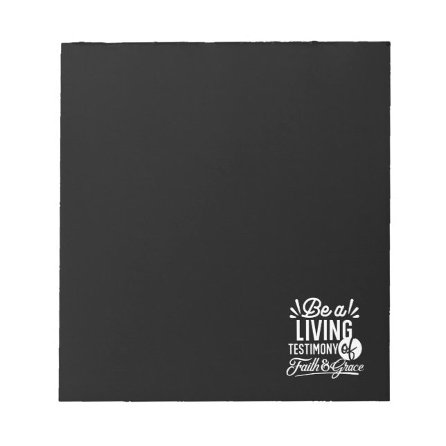 Bloco De Notas Testemunho de Vida Espiritual Citação de Fé e Graç (Frente)