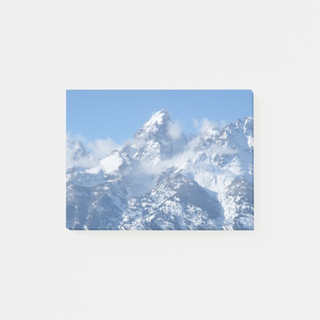 Bloco De Notas Tetons e nuvens (Frente)