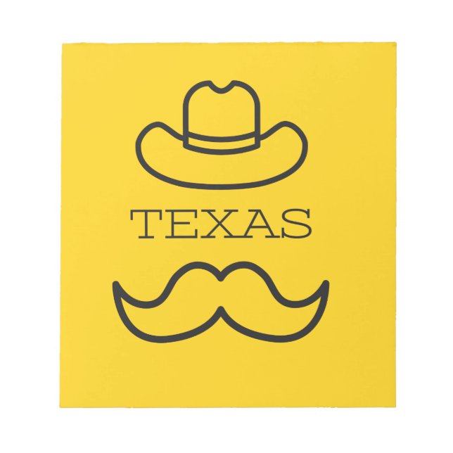 Bloco De Notas Texas em amarelo 2 (Frente)