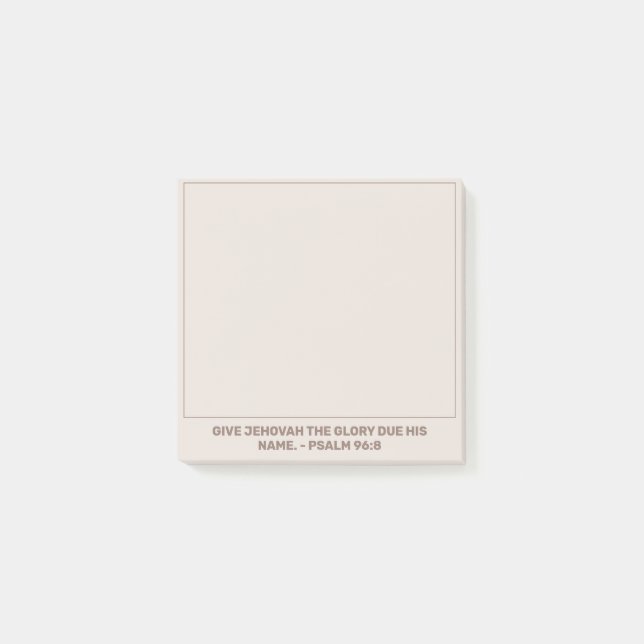 Bloco De Notas Texto De 2025 Ano Salmo 96:8 | JW (Frente)