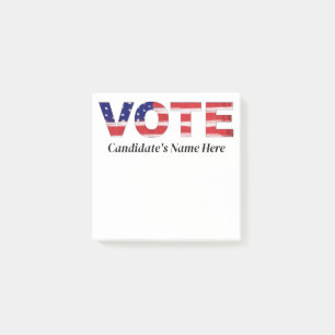 Bloco De Notas Texto de Votação no Nome do Candidato