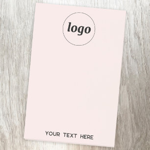 Bloco De Notas Texto do logotipo simples Promocional para empresa