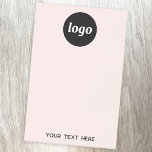 Bloco De Notas Texto do logotipo simples Promocional para empresa<br><div class="desc">Adicione facilmente seu próprio logotipo e escolha de texto a este design. Remova o texto se preferir. Minimalista e profissional para promover sua marca. Perfeito para usar em sua empresa ou oferecer como um produto promocional para seus clientes e clientes promoverem a lealdade à marca. Ideal para feiras comerciais e...</div>