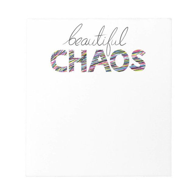 Bloco De Notas Texto Motivacional Positivo Bela Confusão (Frente)