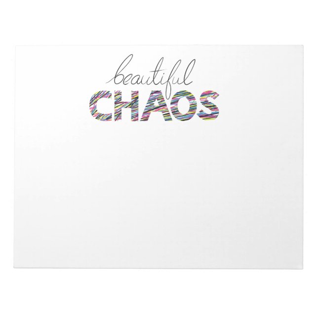 Bloco De Notas Texto Motivacional Positivo Bela Confusão (Frente)