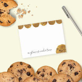 Bloco De Notas Texto Personalizado de Cookie Chip Cookie de Choqu