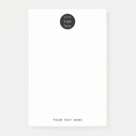 Bloco De Notas Texto personalizado do logotipo da empresa