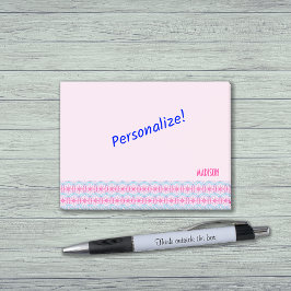 Bloco De Notas Texto personalizado do padrão de rodas moda