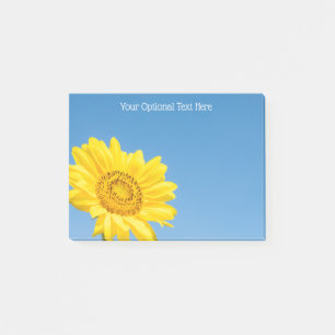 Bloco De Notas Texto personalizado Girassol