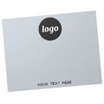 Bloco De Notas Texto simples para logotipo Promocional para empre<br><div class="desc">Adicione facilmente seu próprio logotipo e escolha de texto a este design. Remova o texto se preferir. Minimalista e profissional para promover sua marca.</div>